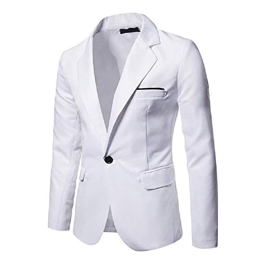 Men's Blazer Lightweight Casual Solid One Button Slim Fit Sport Coat