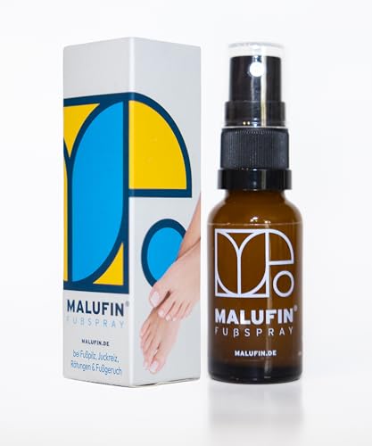 MALUFIN Fußspray mit HONIG bei Fußpilz, trockener, geröteter Haut & Fußgeruch | Mit Fruchtsäure, Essigsäure & Honig | Frische & gepflegte Füße, Auch bei Hautpilz.