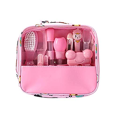 Babypflege Kit 13 teile/satz Neugeborenen Pflegen Set Wesentliche Healthcare Zubehör für Reisen Heimgebrauch mit Tragetasche (Rosa) Cover