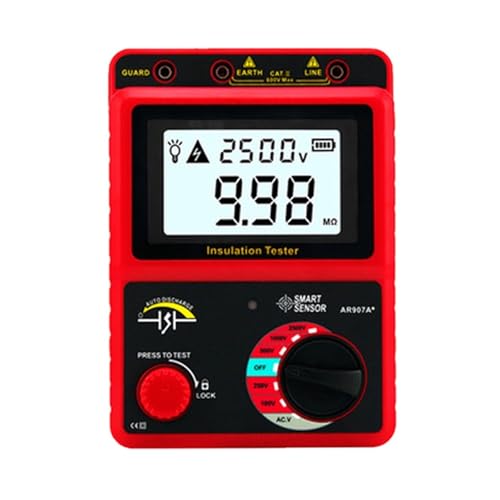 Testeur de résistance d'isolement 2500V ohmmètre et mégohmmètre numérique