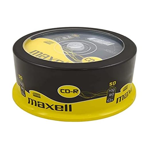 Maxell CD-R 52 x tomma skivor 700 MB extra skydd (50 diskpaket – spindel)