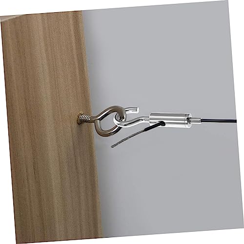 Healifty 6Pcs Heavy Duty Hook and Eye Turnbuckle Cable Guide para Tensionar Cables de Alambre, Accesorios para Cuerdas, Toldo, Iluminación y Exhibiciones miniatura 4