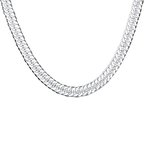 Collier pour hommes 925 résistant chaîne de 10 mm anti-noircissement 24 po