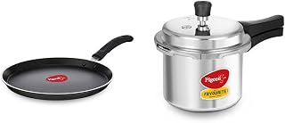 Pigeon by Stovekraft Favourite Outer Lid Non Induction Aluminium Pressure Cooker, 3 litres, Silver + Special Non-Stick Alu... Price In India
