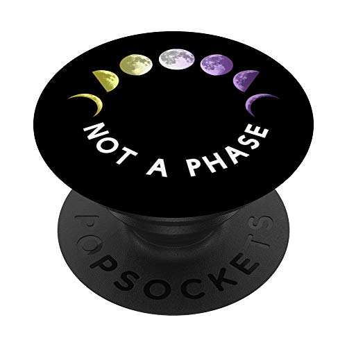 No es una fase LGBT Luna No Binario PopSockets PopGrip Intercambiable
