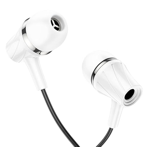 ノーブランド品イヤホン型バイノーラルマイク|ASMR用マイクに最適!ステレオマイク ホワイト 3.5mm接続