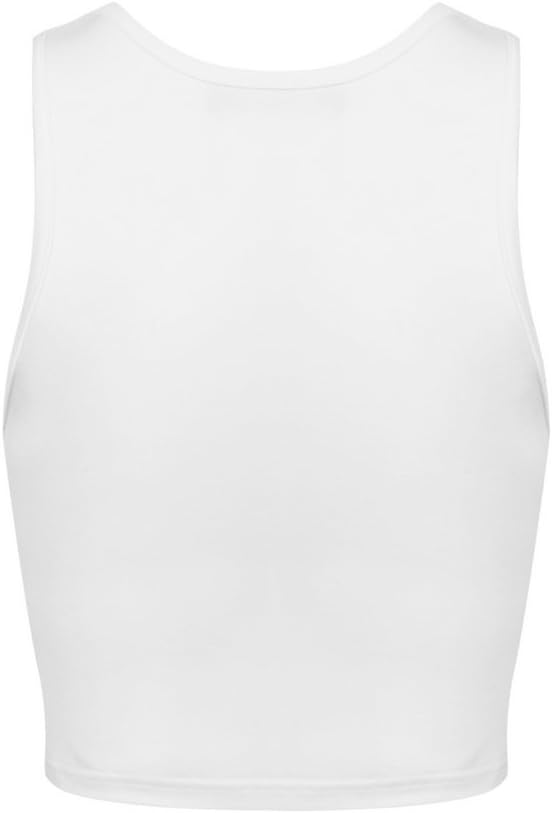 OThread & Co. Women's Basic Crop Tops Stretchy Casual Scoop Neck Sleeveless Crop Tank Top - Image 4