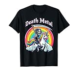 death metal grim reaper cavalcando un unicorno maglietta