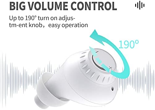 ONEBRIDGE Upgraded Version Hearing Amplifier Aid Rechargeable Digital Personal Sound Amplifier Devices ITE for Seniors, Inner-Ear, TV, Charging Box, White, 2 Count