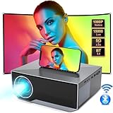WIFI And Bluetooth Mini Beamer WiFi Bluetooth Tragbarer Beamer Native 1080P Full HD Wireless Home Cinema Display 300 Zoll, kompatibel mit iOS/Android/TV Stick/PS5