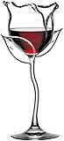 GQU Fancy Red Wine Goblet Wine Cocktail Glass 100ml Rose Flower Shape Wine Glass Party Barware Drink