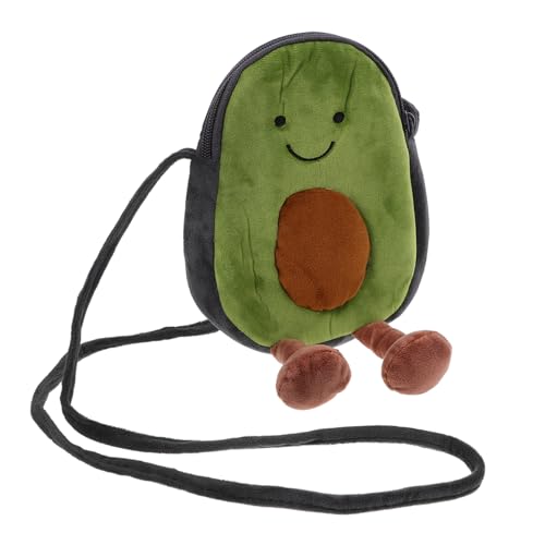 VALICLUD Fruit Shaped Crossbody Bag Avocado Coin Pouch for Boys and Girls and Students Versatile Storage Bag for Daily Life