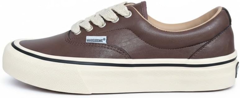 Unisex Platform Sneakers for Women and Men, Low Top Leather Skate Shoes, Retro Casu... - Image 4