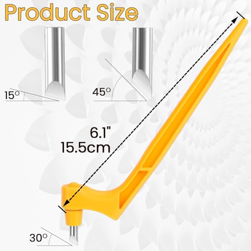 Isslly 360° Crafting Cut Tool Pen, Stainless Steel Craft Cutting Pen with 15° & 45° Rotating Blades, Precision Knife Cutting Tool for Stencils Scrapbooks DIY Crafts- Yellow by Isslly - Image 2