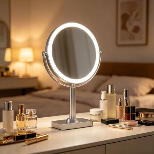 Cristal de tocador LED resistente y elegante 6