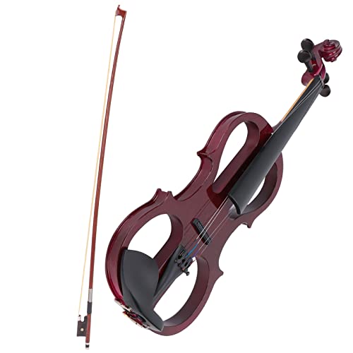 Electronic Violin Set,4/4 Electric Adjustable Kit with Tuner Bow String Box,String Instrument Kit