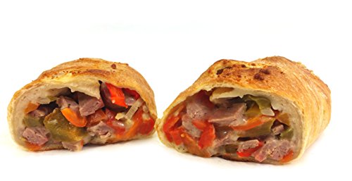 Frank and Sal Famous House Made Sausage and Pepper Rolls – Fresh Mozzarella, Sausage, Onions and Peppers - 2 Rolls - Heat and Serve