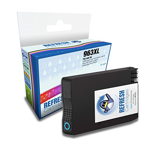 Refresh Cartridges Remanufactured Ink Cartridge Replacement for HP 963XL (Cyan)