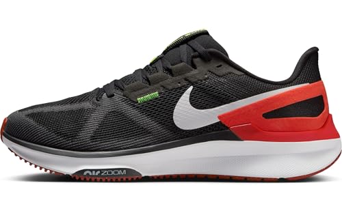 Nike Structure 25 Herren Straßenlaufschuh, Black/White-Picante Red-Anthracite, 43 EU