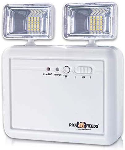 Pick Ur Needs Automation Systems for Industrial Rechargeable Emergency Light 2X50 Watts Wall Mount White (10000 lumens)