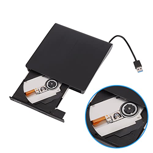 External DVD Drive for Laptop, USB Type-C 3.0 CD Player DVD Drive ROM + -RW Optical Reader Writer Burner for PC Desktops, Compatible with Windows Mac OSX Linux