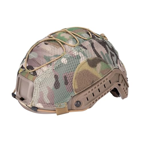 EXCELLENT ELITE SPANKER Cubierta de casco de malla táctica militar de nailon para casco rápido para casco BJ no incluido (MC)