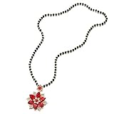 5) stil: strass rot kristall cluster blatt blume tropfen baumeln anhänger lange perlen kette aussage halskette