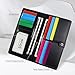 Feelorna Women’s Wallet, Fashion Long PU Leather Wallets with Multiple Card Slots and Zipper Coin Pocket, Large Capacity Bifold Wallet Credit Card Holder with ID Window (Black)