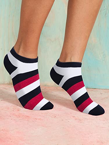Kony Womens 5 Pairs Lightweight Cotton Novelty Low Cut Ankle Socks, Unique Fun Gifts For Teen Girls Size 6-10 (American Flag) #TOP4