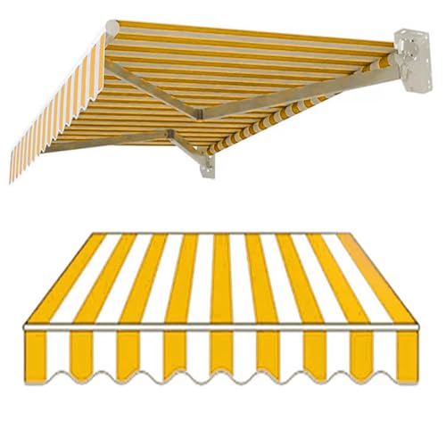 Tela de repuesto para toldo para exteriores, cubierta superior con protección UV para patio retráctil (blanco, 4,3 x 3 m)
