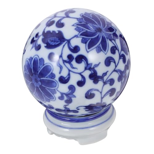 Holibanna Flotador De Porcelana Azul y Blanca Bolas Flotantes De Cerámica para Jarrones Adornos Delicados De Bolas De Cerámica para Decoración El Hogar