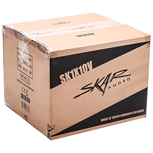Image of Skar Audio SK1X10V Single 10 inch Universal Fit Ported Subwoofer Enclosure