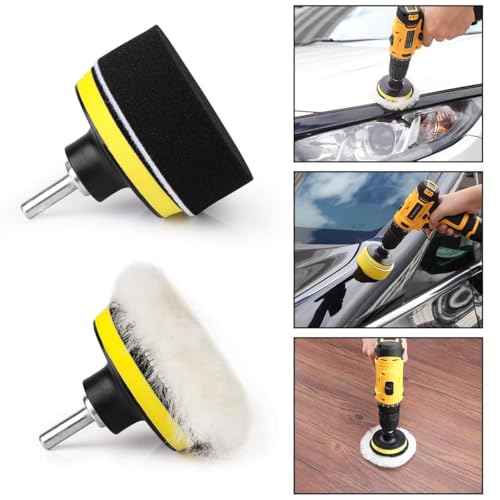 Image of Car Polishing Buffing Tool Kit 11 PCS 3-Inch Foam Drill Polish Pads Sponge Buffing Pads for Car Waxing and Polishing