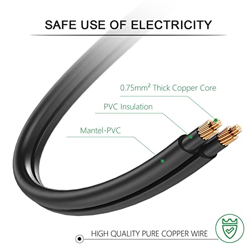 5M UK Figure 8 Power Lead BS1363 to IEC227 C7 2 PIN for TV,Printer,Monitor,Led,Camera Laptop Charger,Kettle Lead Power Cable for PS,Xbox,Samsung,Lg,Philips,Toshiba,Sony,Panasonic,Jvc,Canon,HP,Brother - Image 6