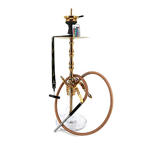 Alligator Shisha Wasserpfeife Gator CT Gold mit Zubehör