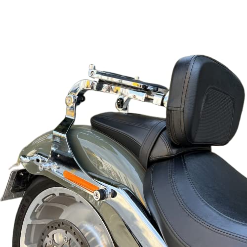 M Maintenanse For Harley Breakout 18-22 Fat Boy 18-22(Chrome) Adjustable Sissy Bar Backrest With Folding Luggage Rack #TOP4