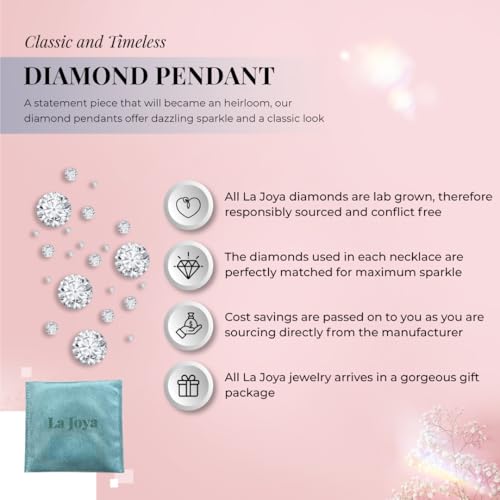 Graduating Circle Diamond Necklace for Women | 1-2 Ct. Tw. Lab Grown Diamond Pendant Necklace | White Rhodium Plated 925 Sterling Silver Circle of Love Necklace | Ideal Gift for Her4