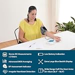 BIOS Moniteur de pression artérielle diagnostique - Lectures précises, grand écran rétroéclairé, facile à utiliser, détecteur de battements cardiaques irréguliers, 2 Utilisateurs, 90 mémoire, utilisation à la maison, #1 Fabricant canadien de pression artérielle*