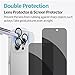 PEHAEL 2+2 Pack for iPhone 15 Pro Privacy Screen Protector with Camera Lens Protector Full Coverage Anti-Spy Tempered Glass Film 9H Hardness Easy Installation Bubble Free [6.1 inch]