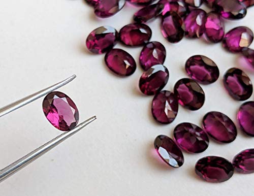 Rhodolite Grenat 5x3mm Ovale : 50 Pierres Facettées AAA pour Bijoux - 3