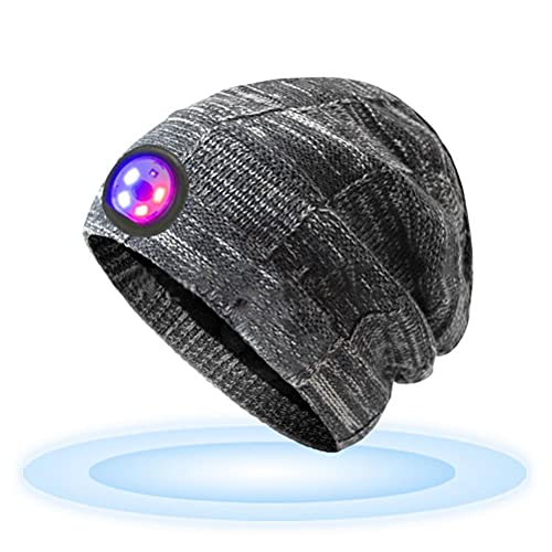 Diantai Outdoor Radfahren Wandern LED Licht Strickte Hut Winter Elastische Beanie Cap Hut Cover