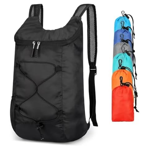 levayhill 16L Hiking-Daypack, Water-Resistant-Lightweight Packable Backpack for Travel, Camping Outdoor Carry-on Bag Cover