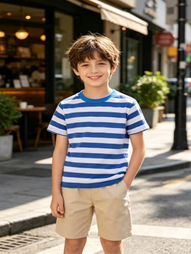 Image of Magic Park 6M-14Y Kid Striped T-Shirt Boys Cotton Tee Basic Top