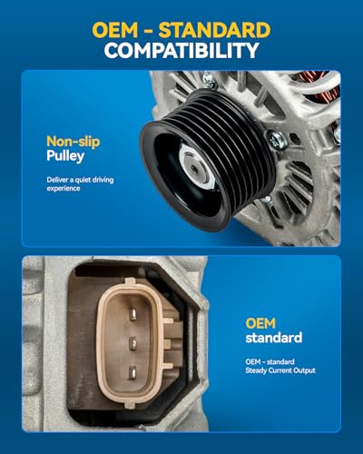 Image of PHILTOP 11557N NEW Alternator Compatible with 2012-2014 2017-2018 Maxima, 2017-2018 Murano, 2011-2017 Altima 3.5L, 130A 12V CW S7