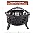 Outdoor Fire Pit - 26-Inch Round Lattice Wood Burning Firepit with Screen, Poker, Grate and Cover - Wood Fire Pits & Outdoor Fireplaces by Pure Garden