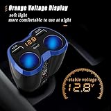 Car Charger Cigarette Lighter Adaptor 120W Power Adapter Two Way Switch 12V/24V Car Power Outlet with Dual 2.4A USB Adapter and Type C Port for Car - Image 2