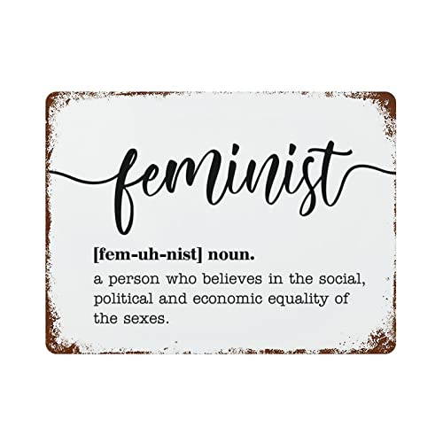 Funny Noun Definition Of Feminist Metal Signs Noun Dictionary Definition Plaque Tin Sign Outdoor Signs And Decor Vintage Inspired Metal Sign For Hanging To Display In Your Home Bar 12"X16" #TOP16