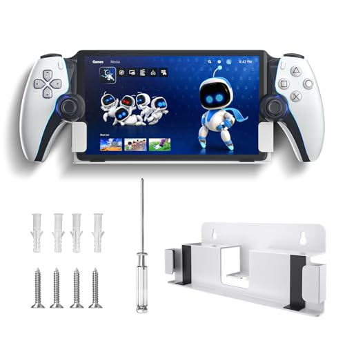 WUXIDIXI PlayStation Portal Wandhalterung, Wandmontage-Kit für PlayStation Portal Remote Player an Wand in der Nähe oder hinter TV, Display und Aufbewahrung, Metallhalterung für PS-Portal-Zubehör,