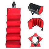 PETSBURG Leather Multiple Glasses Storage Case,5 Slots Foldable Leather Sunglasses Eyeglasses Travel Organizer Case Container,For Sunglasses Eyeglasses Travel Organizer Men Women