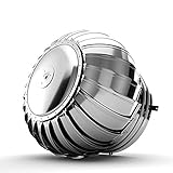 Rotierende Schornsteinhaube aus 304 dickem Edelstahl: Spinner Anti-Downdraft Passend für die meisten Standard-Schornsteintöpfe Sehr effektiv bei der Verhinderung von Wind und der Verbesserung der Belüftung.